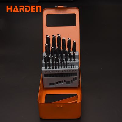 HARDEN 25 Pcs Twist Drill Bit Set | HSS Steel | Complete Metric Sizes (1–13mm) | Model: 610293_img_0