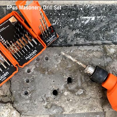 HARDEN 5 Pcs Masonry Drill Bit Set | Carbide Tipped | For Concrete, Brick, Stone | Model: 610285_img_3