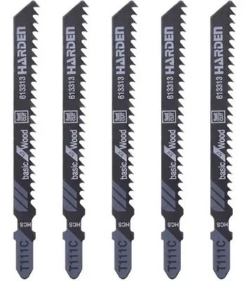 HARDEN 613311 5pcs Jig Saw Blade set for Wood ( T101B | T111C | T144D | T244D ); Ideal for Wood Use; Model: 613311 | 613313 | 613315 | 613318_img_4