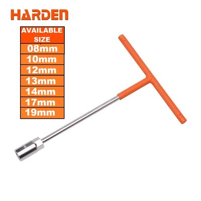 Harden T-Type CRV Wrench, T Wrench, T-Socket Wrench, ( 8mm | 10mm | 12mm | 13mm | 14mm | 17mm | 19mm ) Model: 670203 - 670211_img_0