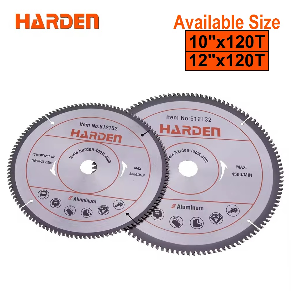 HARDEN Circular Saw Blades for Aluminium | Multi-Size Options | High-Tooth Count for Clean Cuts; Models: 612152 | 612132
