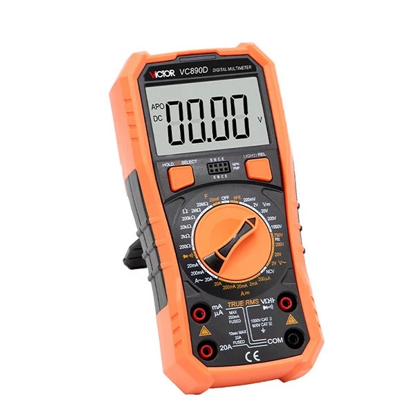 VICTOR VC890D Digital Multimeter | 1000V & 20A Capacity | True RMS | Manual Range | Model: VC890D