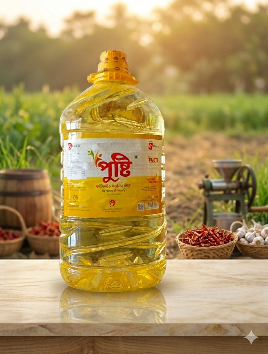 পুষ্টি সয়াবিন তেল (Pusti Soyabean Oil) 5Litre