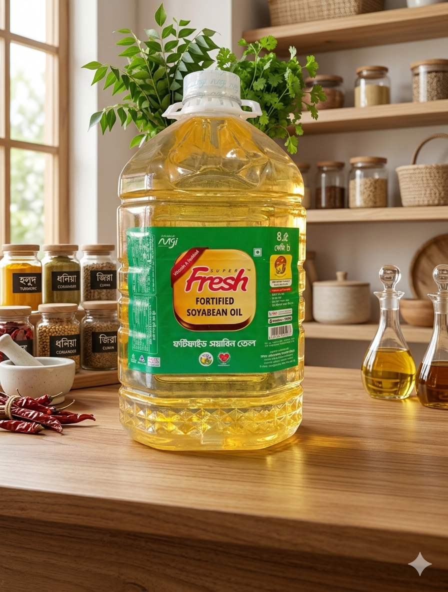 ফ্রেশ সয়াবিন তেল (Fresh Soyabean Oil) 5Litre