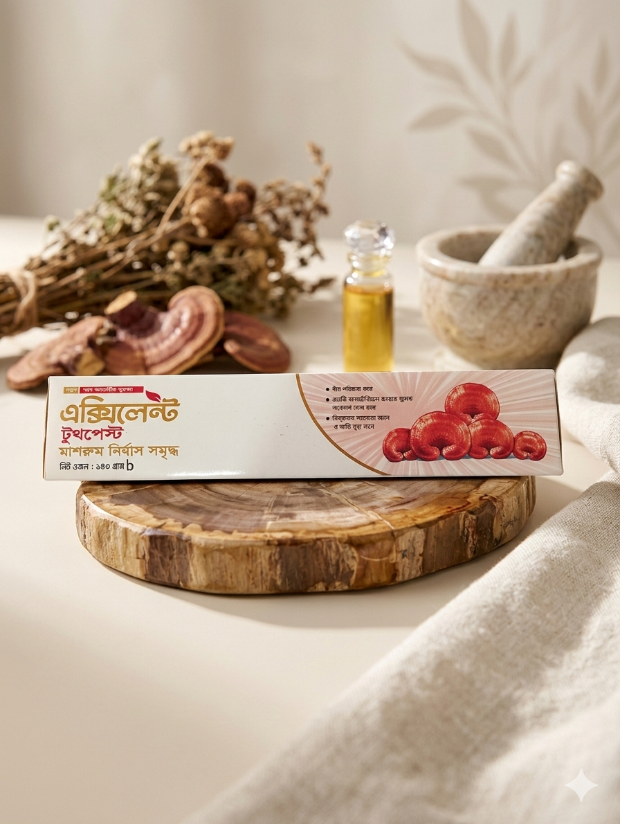 Excellent Mushroom Toothpaste (মাশরুম টুথপেস্ট)- 140gm