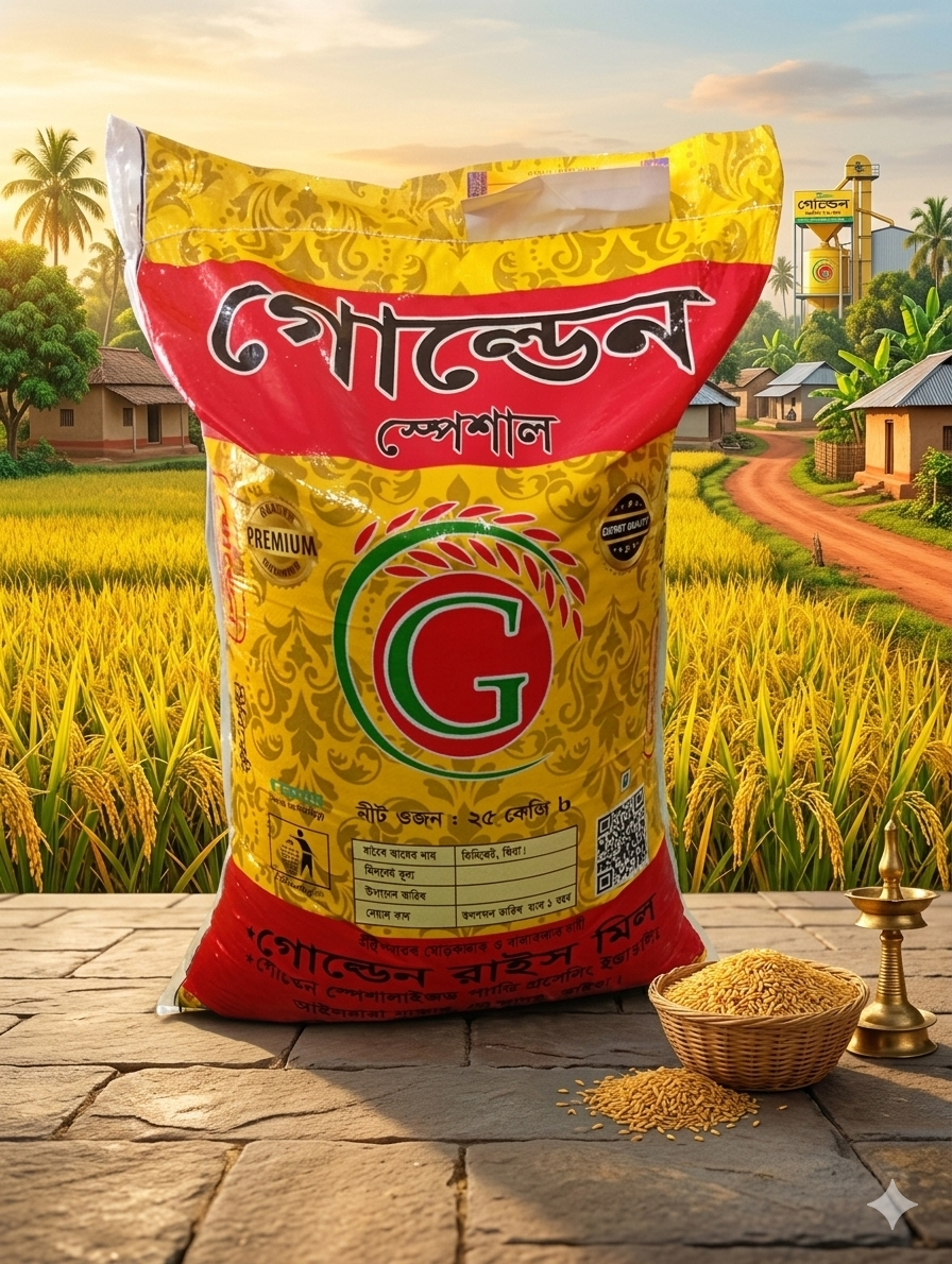গোল্ডেন মিনিকেট চাউল (Golden Miniket Rice) 25kg