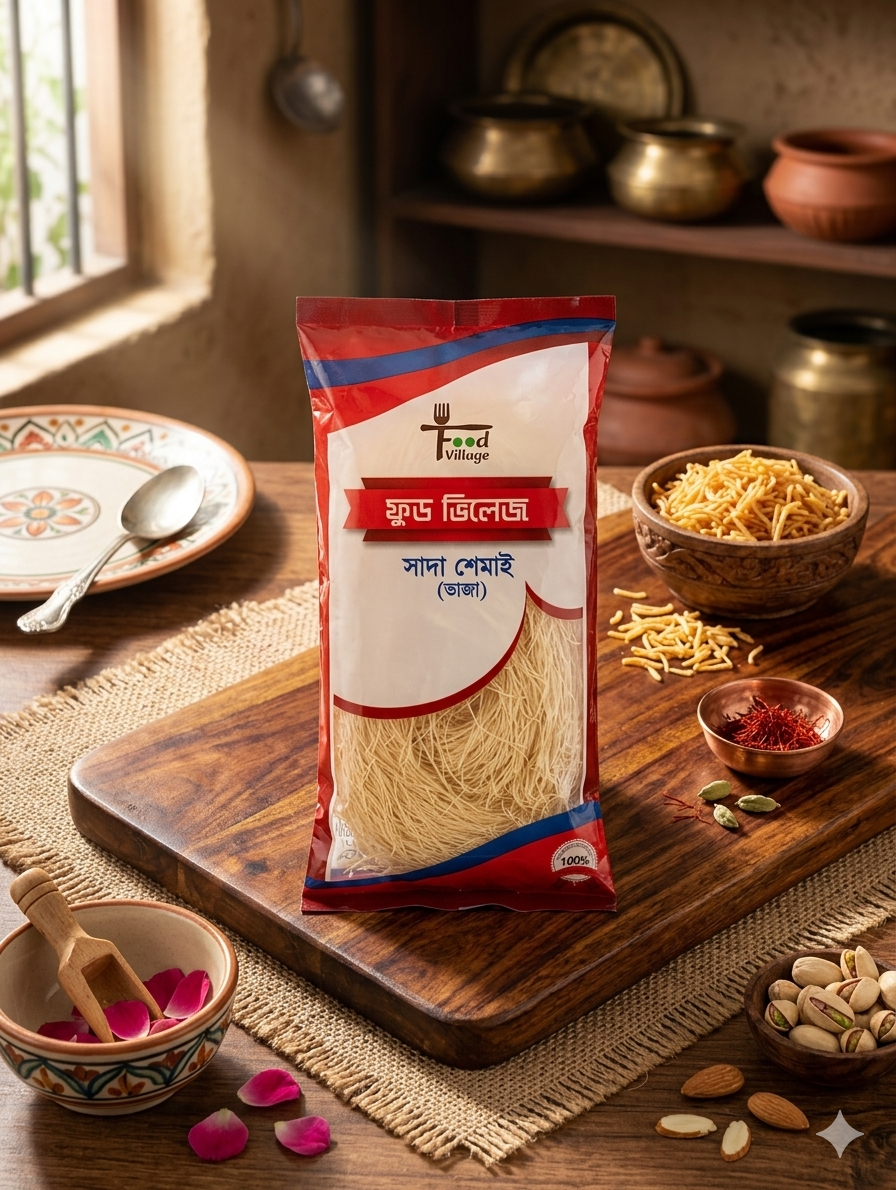 সাদা সেমাই (ভাজা) (Vermicelli Shemai) 200gm