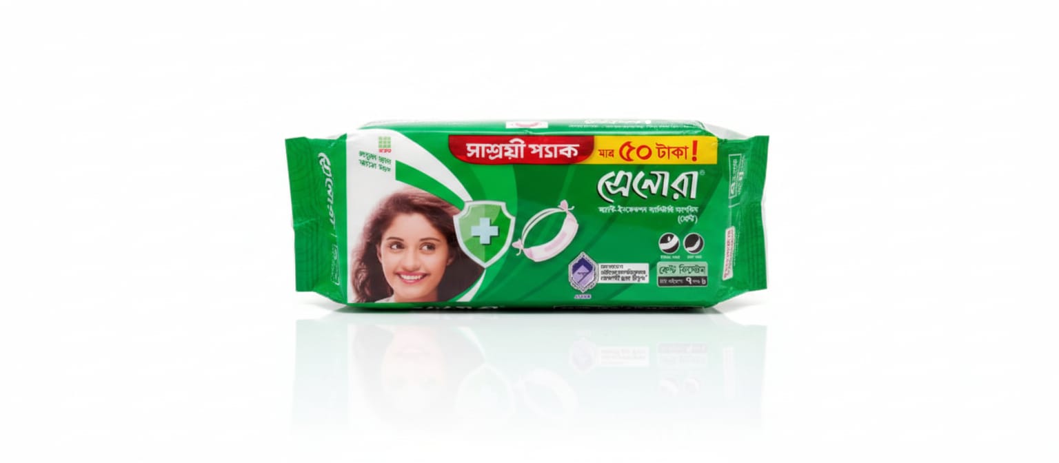 সেনোরা (Senora) অ্যান্টি-ইনফেকশন স্যানিটারি ন্যাপকিন (বেল্ট) - ৭প্যাড