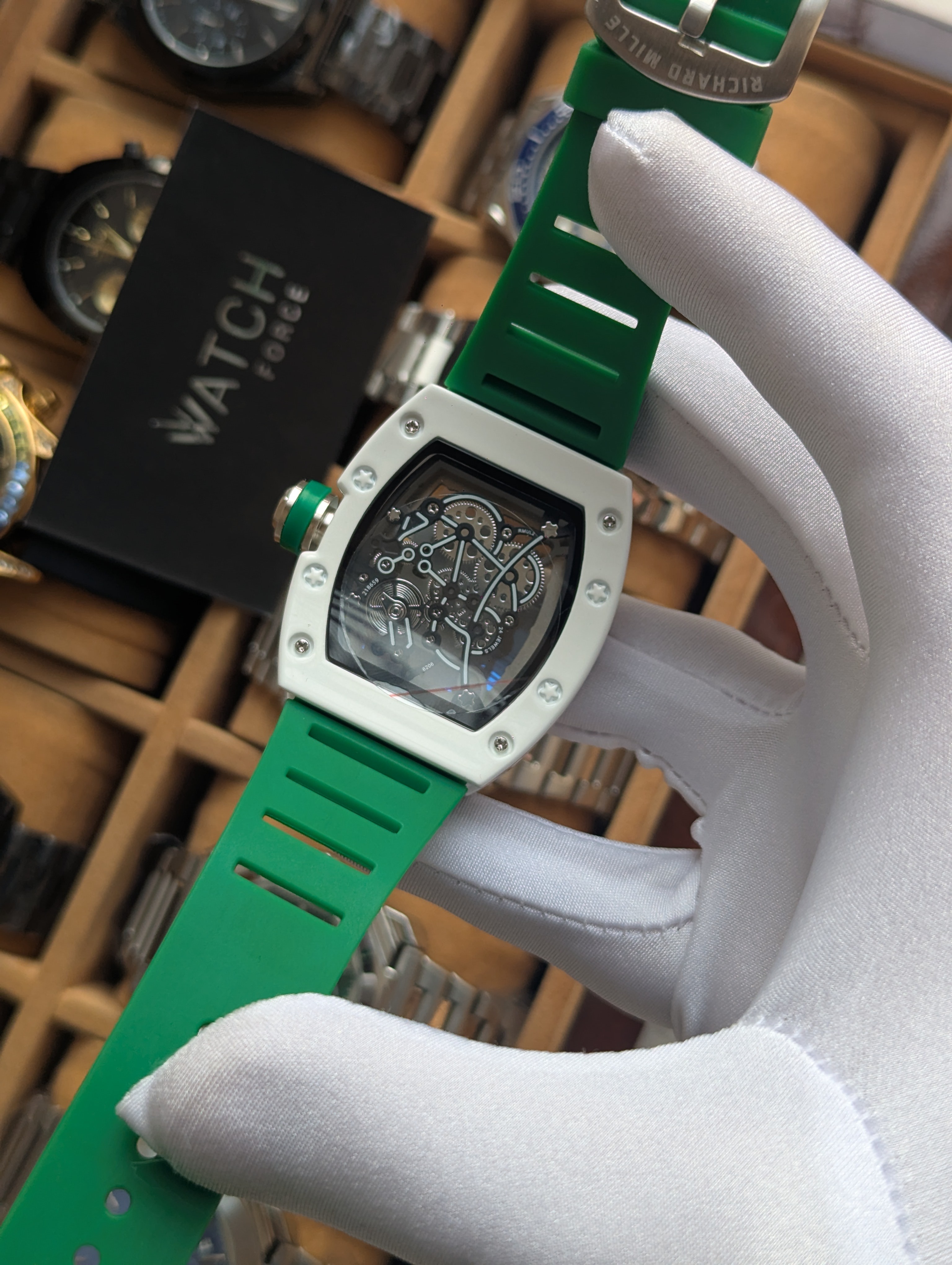 Richard Mille Green White Quartz Watch_img_4