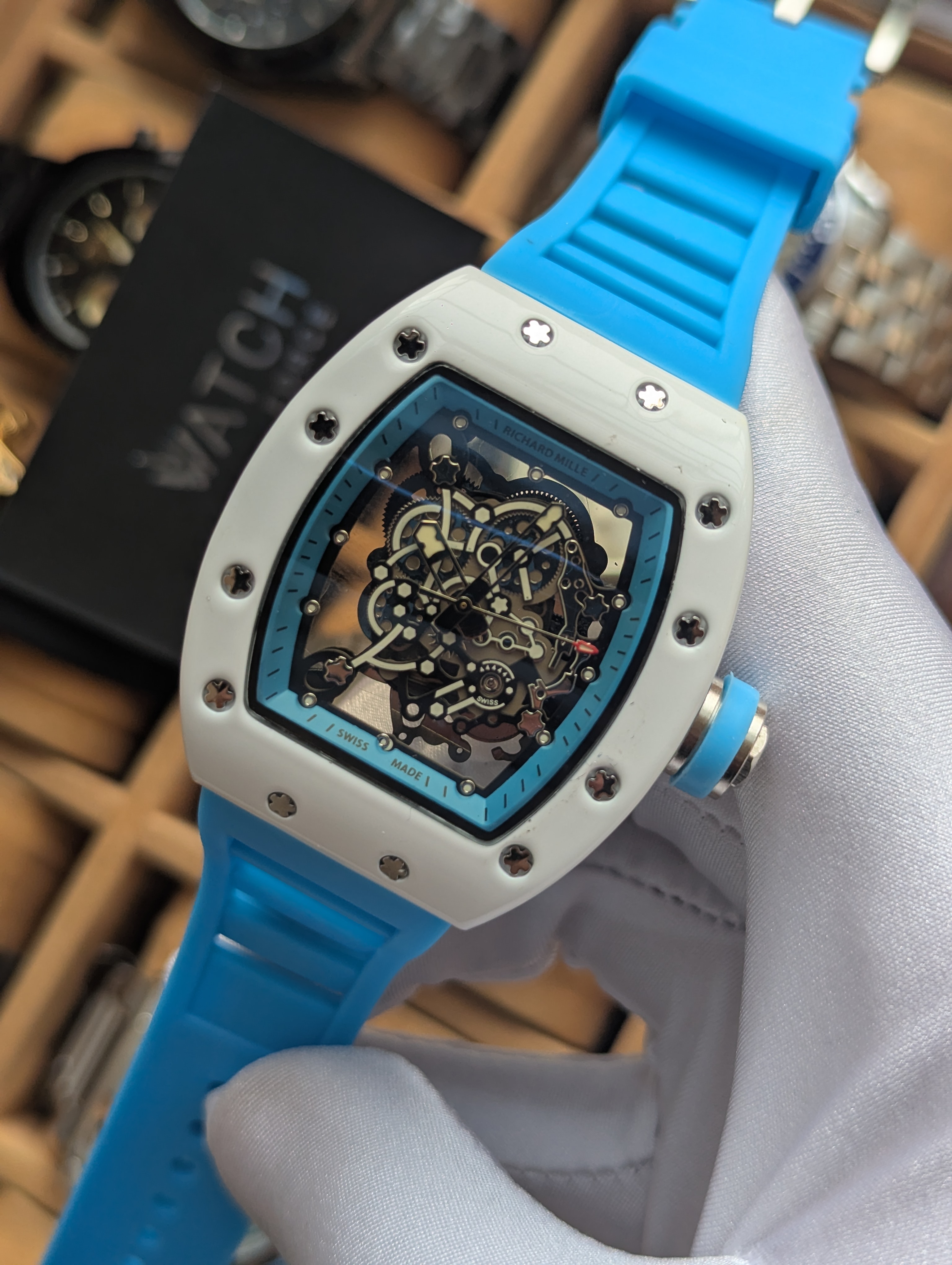 Richard Mille Blue White Quartz Watch