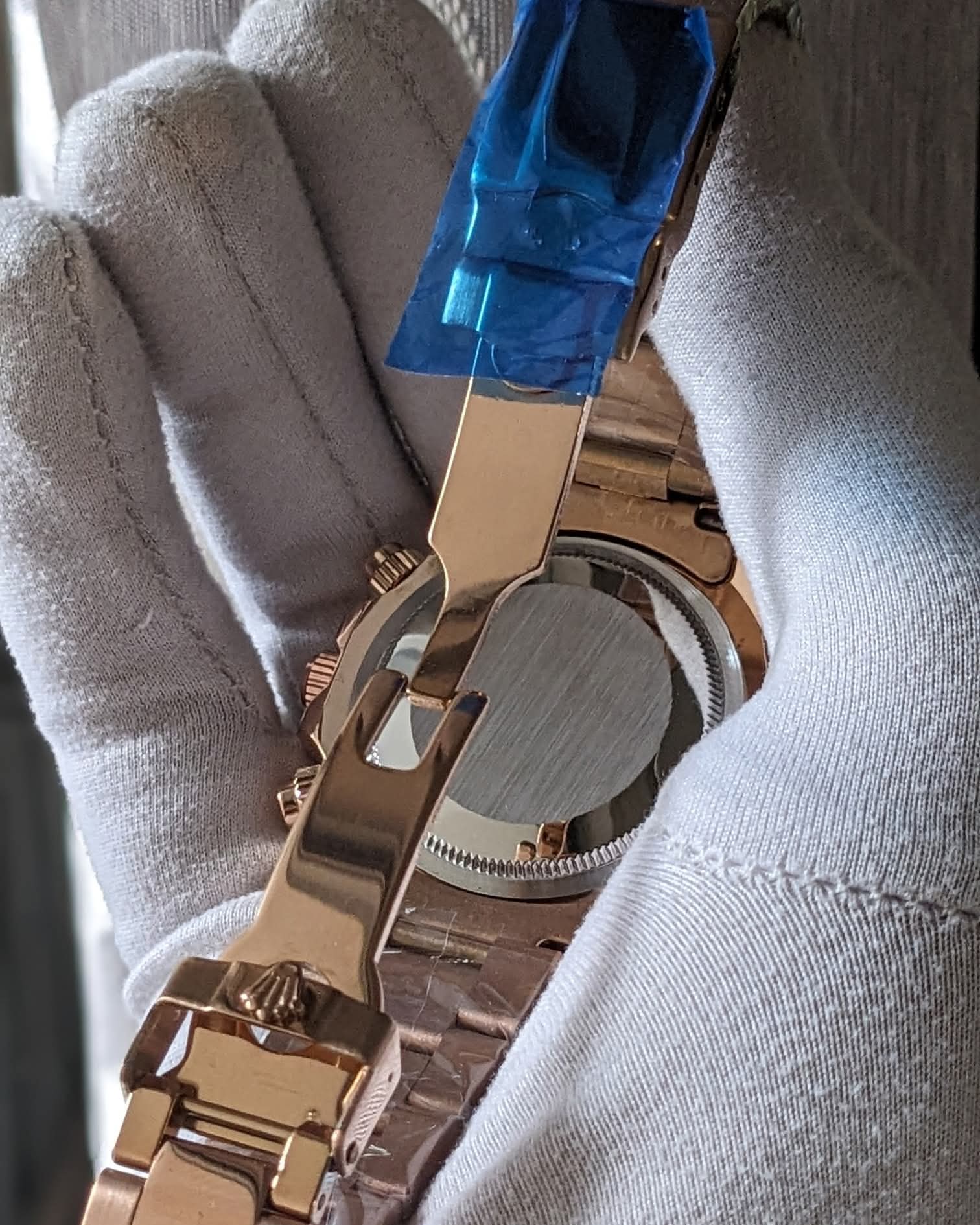 Rolex Rainbow Chain Rose Gold Quartz Watch_img_3