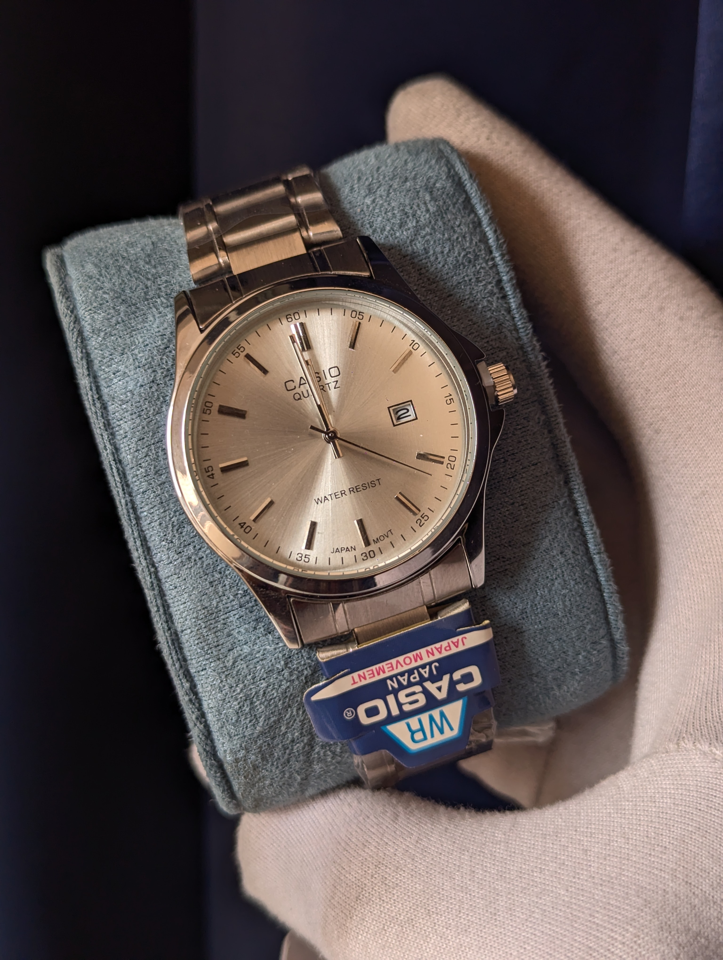 Casio Enticer Silver White Face