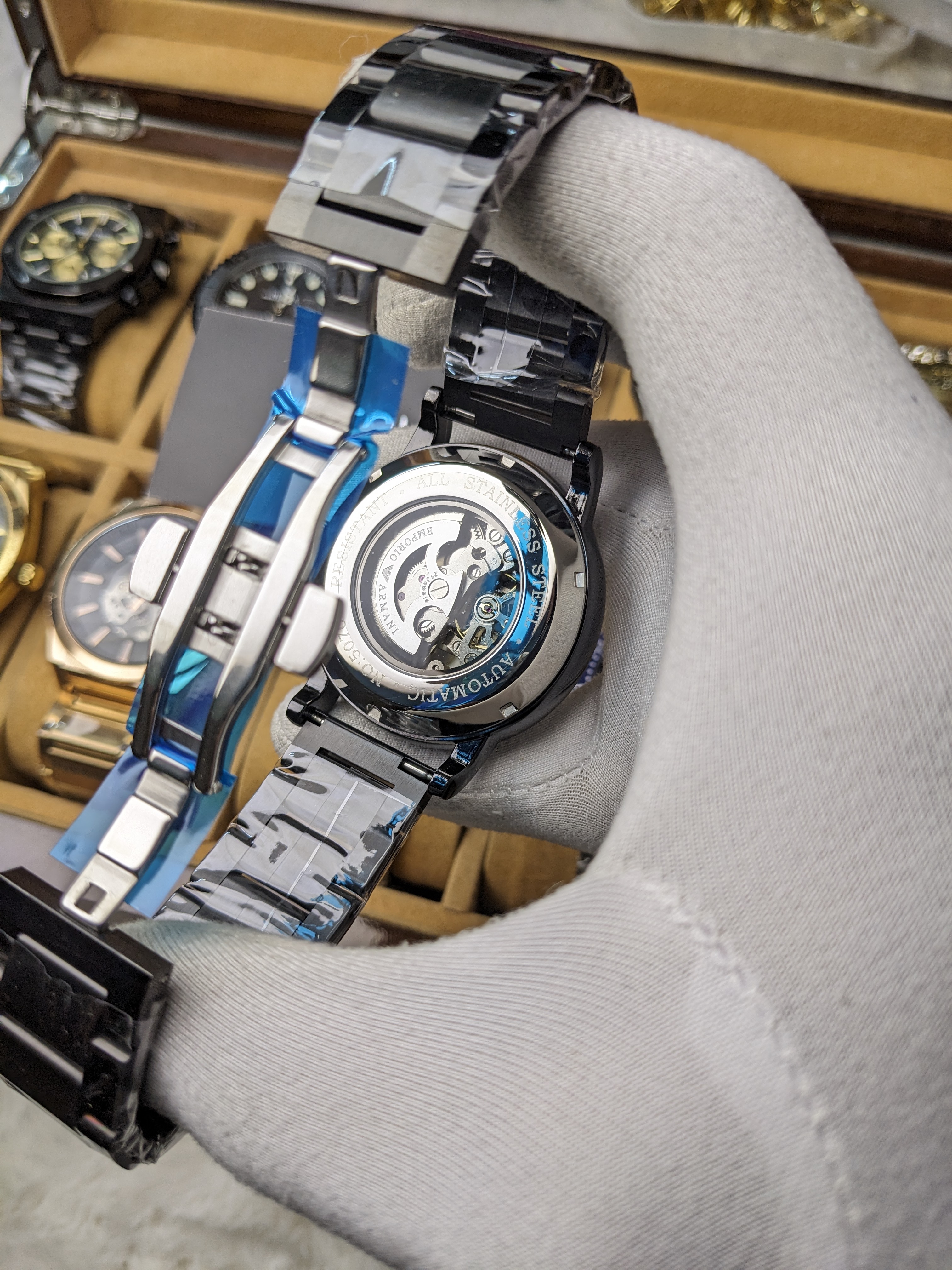 Emporia Armani Black Mechanical Watch_img_4