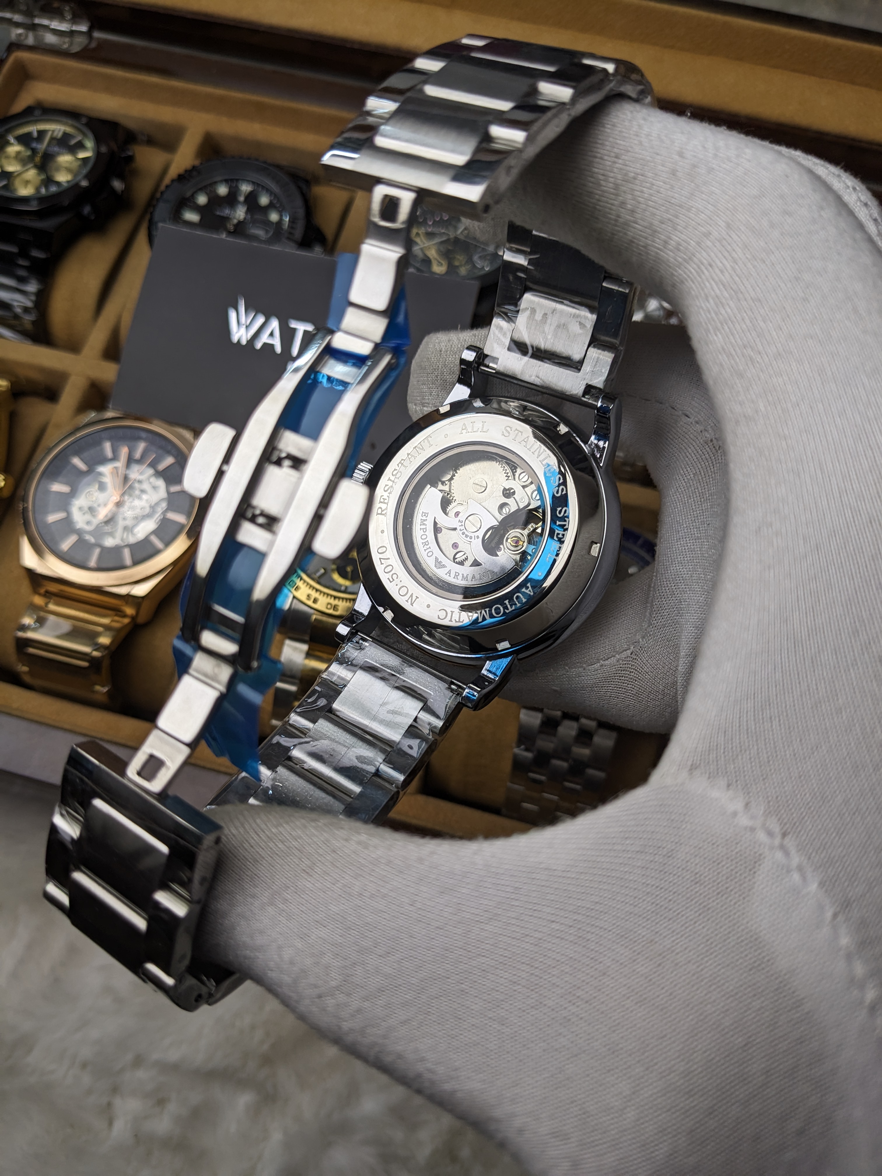 Emporia Armani White Mechanical Watch_img_4