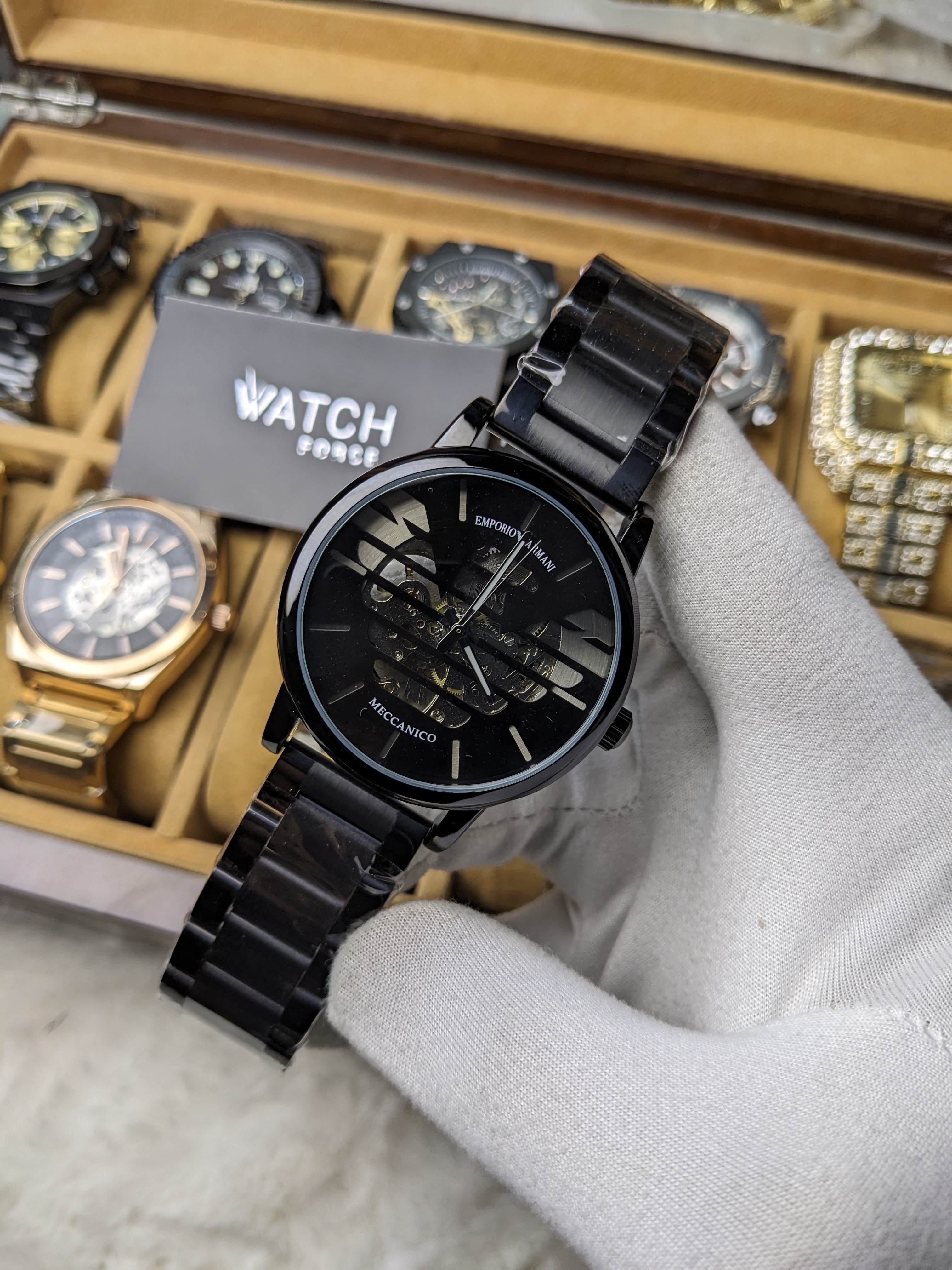 Emporia Armani Black Mechanical Watch_img_1