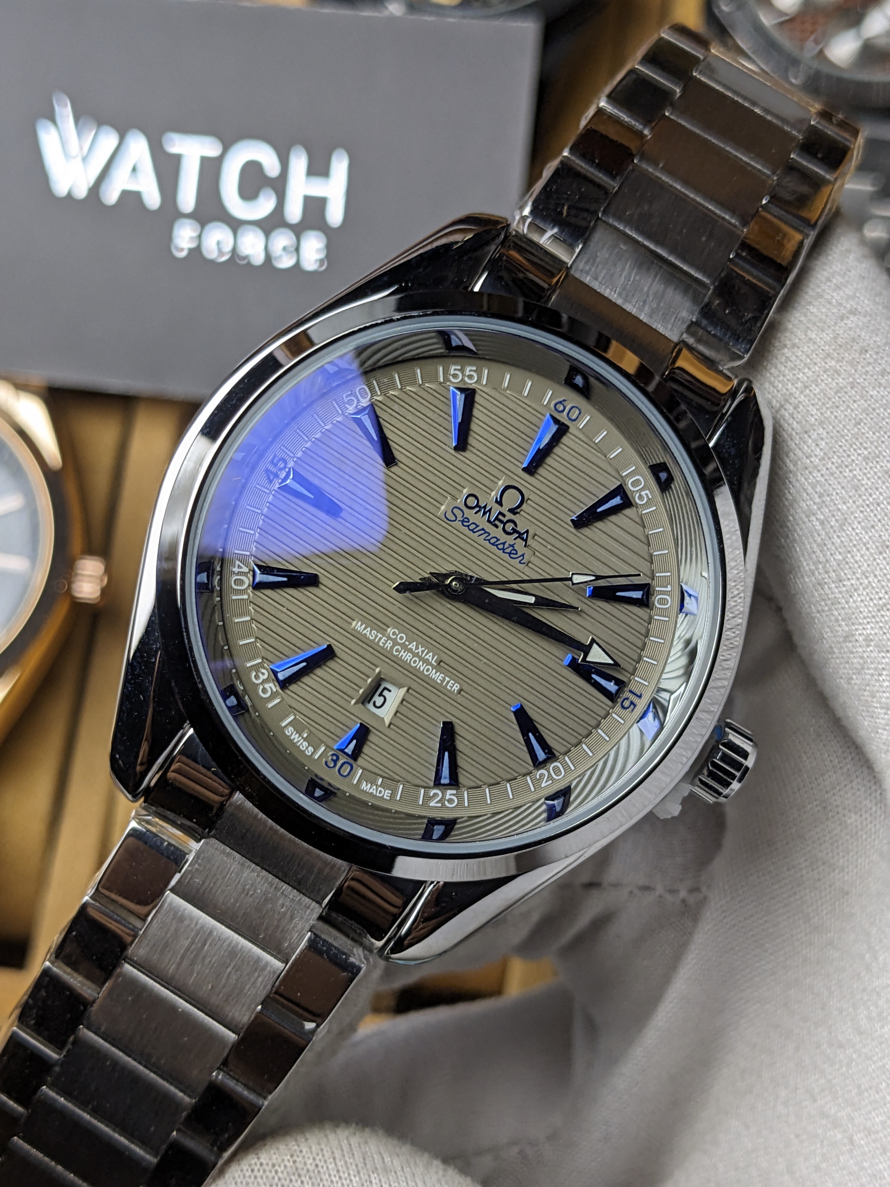 Omega Gray Quartz Watch