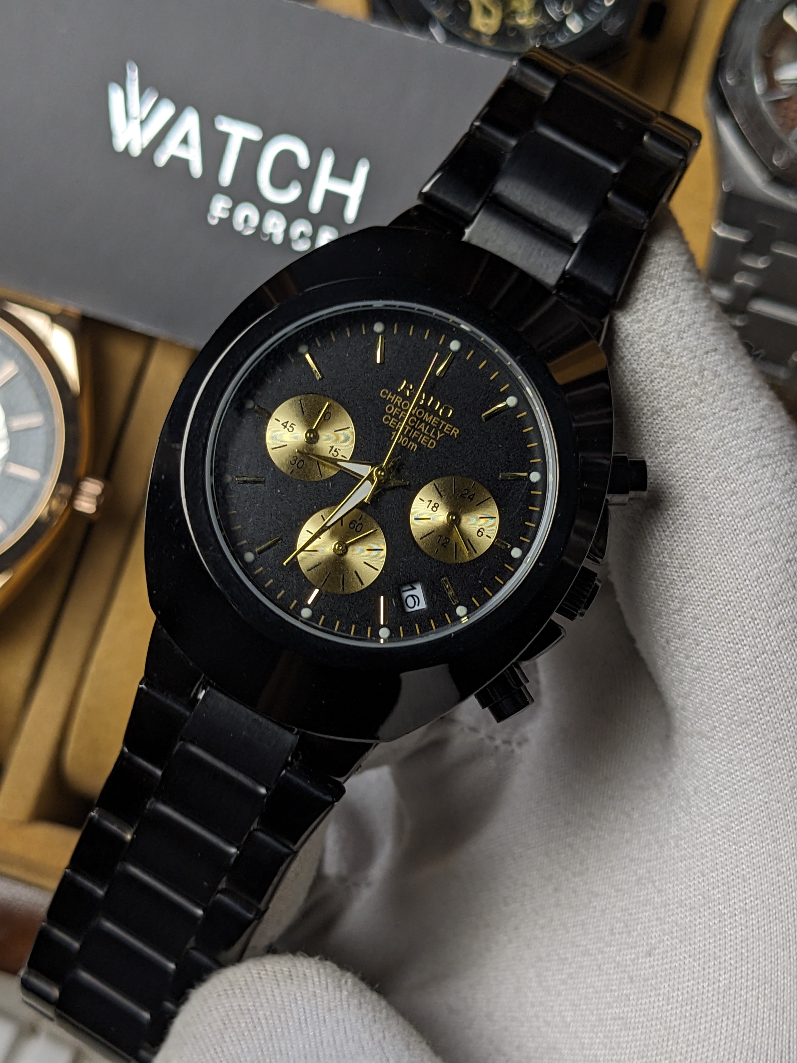 Rado Diastar Black Chronograph Watch