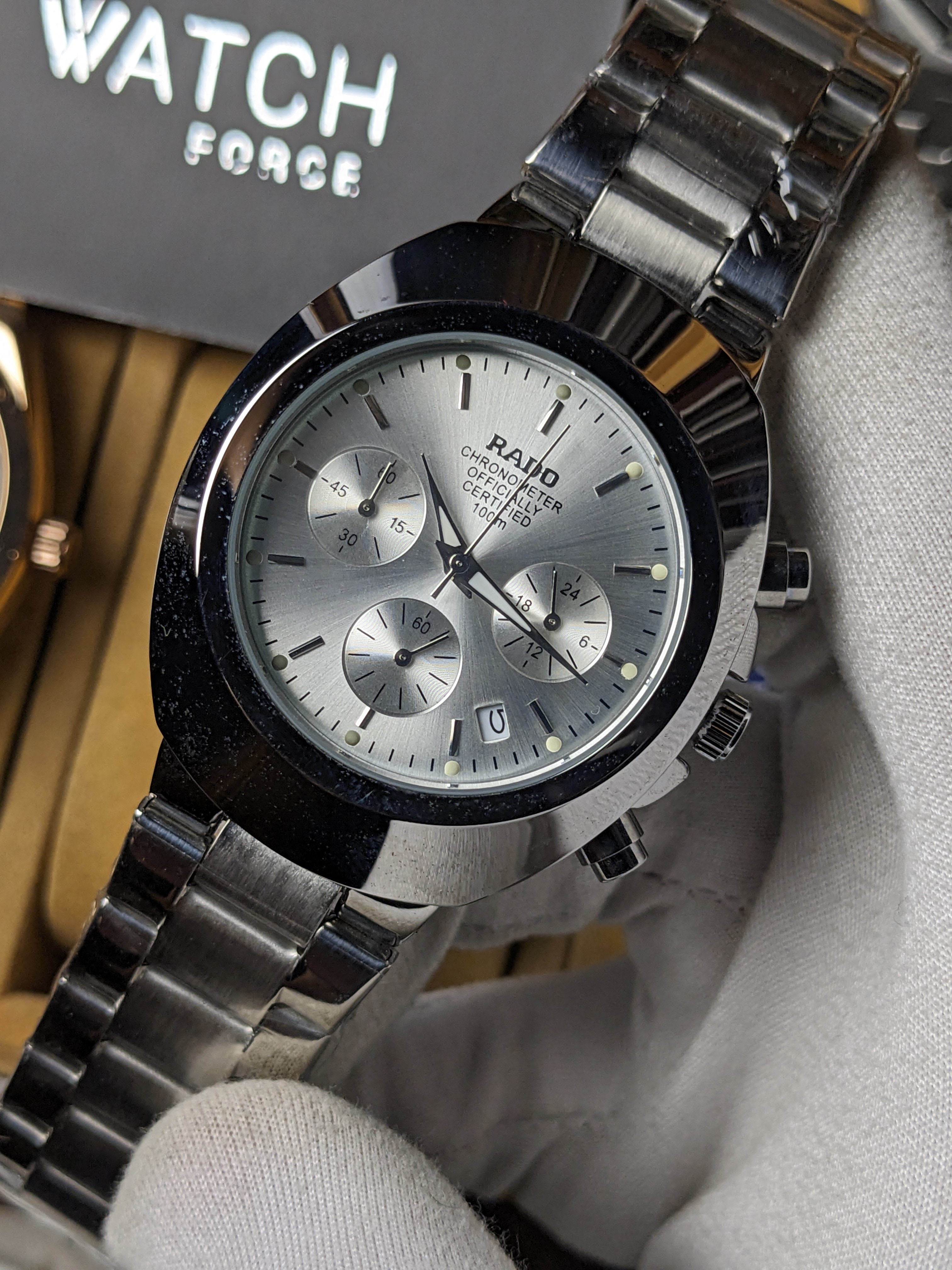 Rado Diastar White Chronograph Watch_img_1