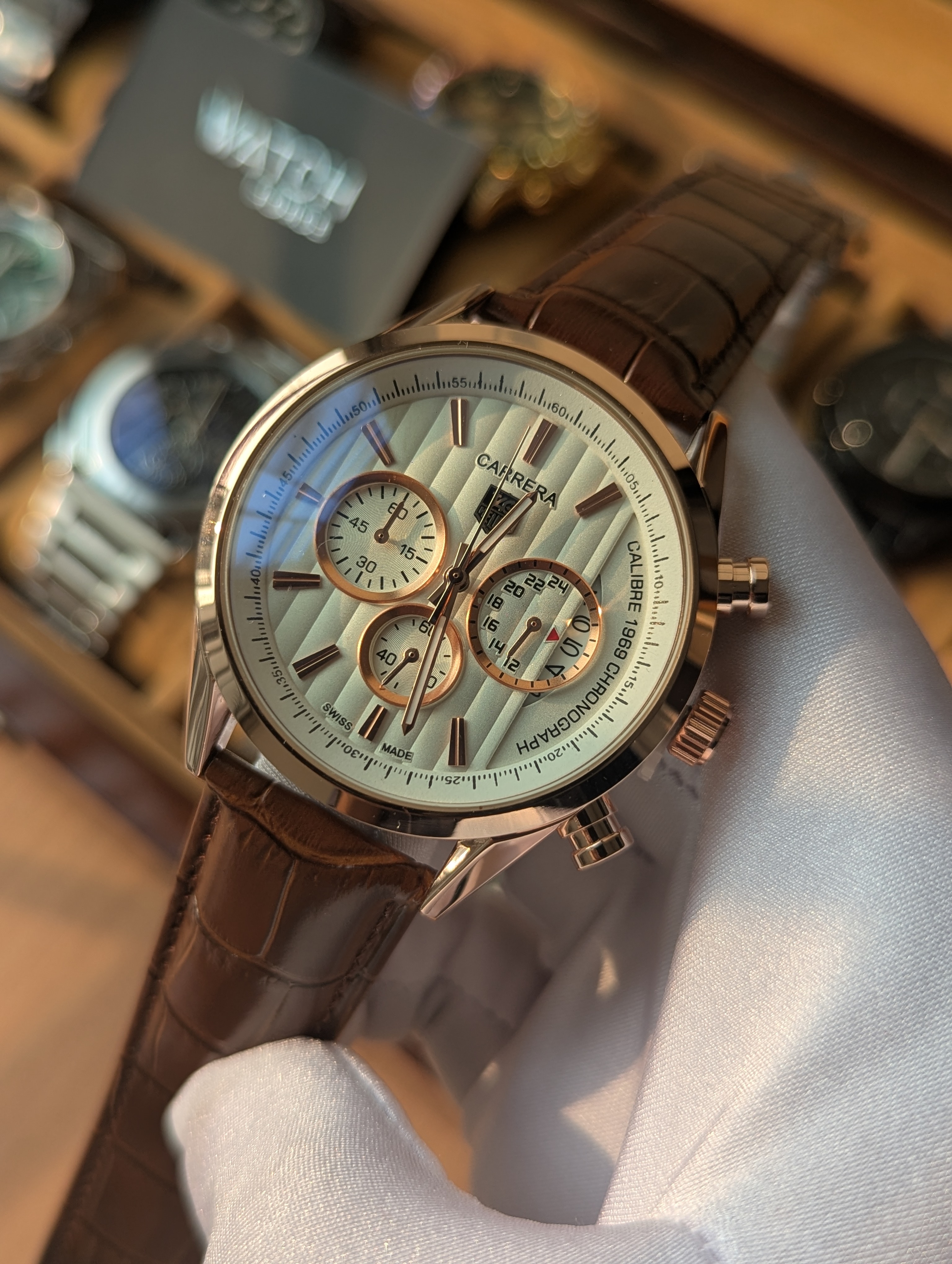 Tag Heuer Carrera Rose Gold Brown belt_img_1