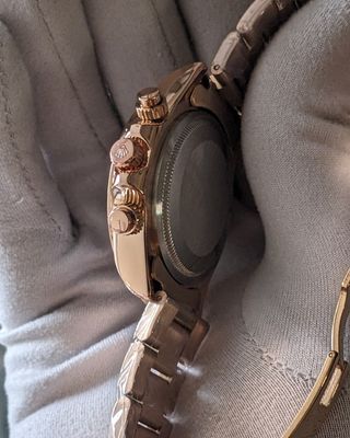 Rolex Rainbow Chain Rose Gold Quartz Watch_img_2