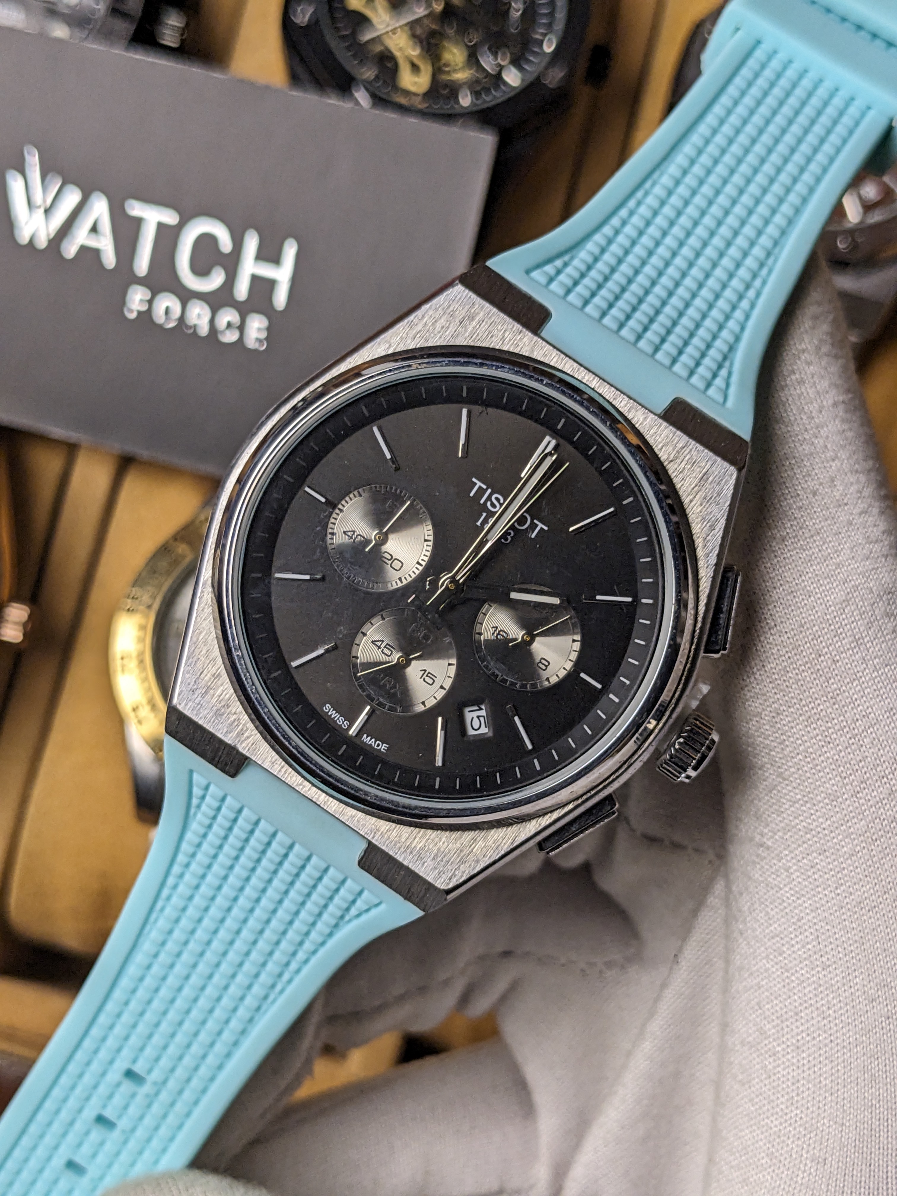 Tissot PRX Sky Blue Chronograph Watch_img_1