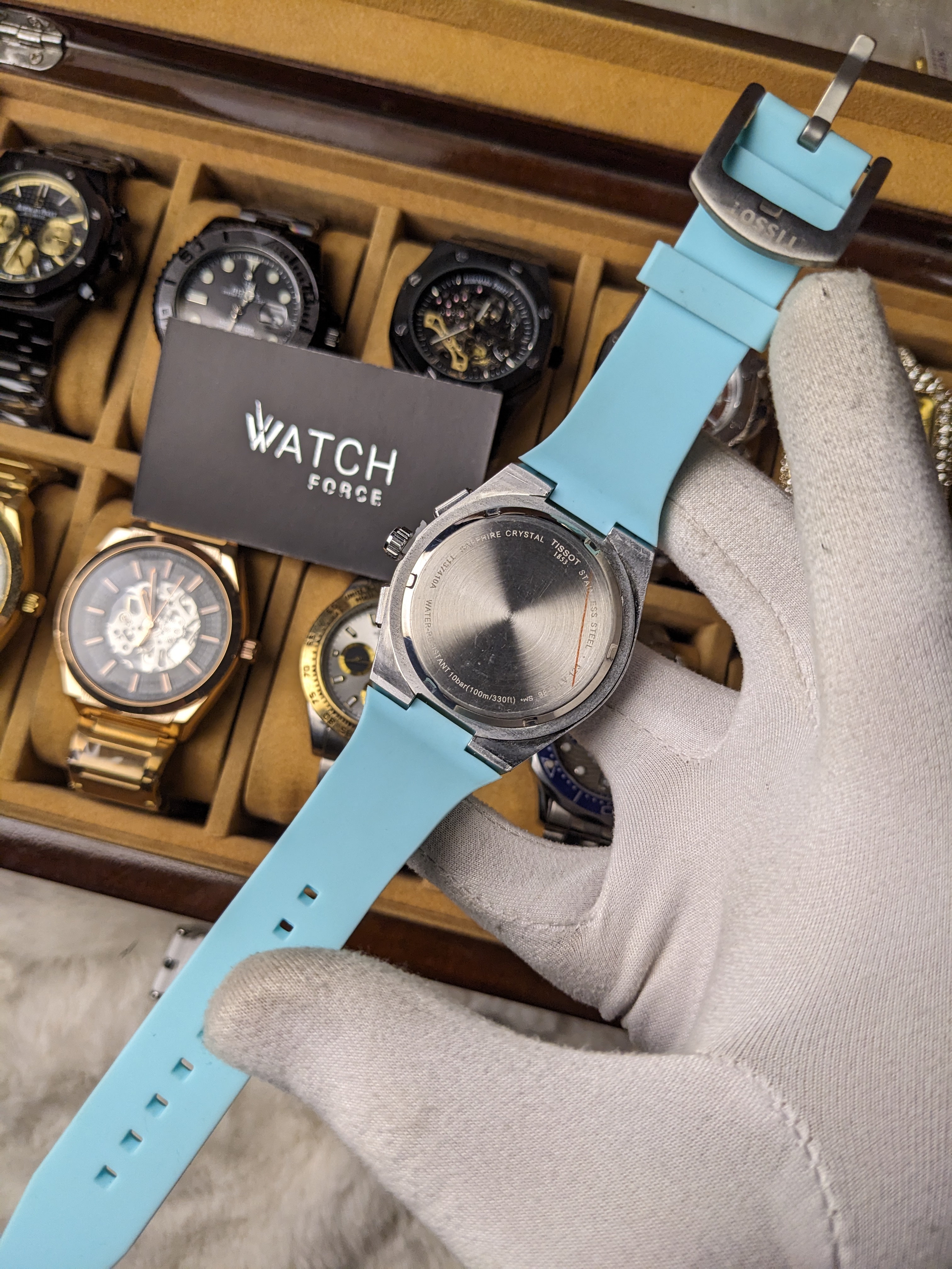 Tissot PRX Sky Blue Chronograph Watch_img_4