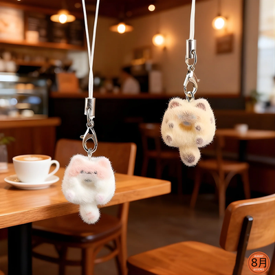 Fluffy Cat Donut Keychain_img_2