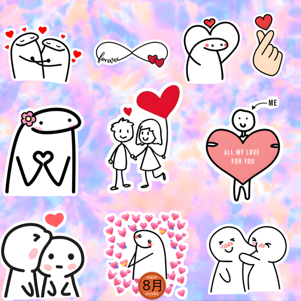 Love Doodle Couple Sticker Set