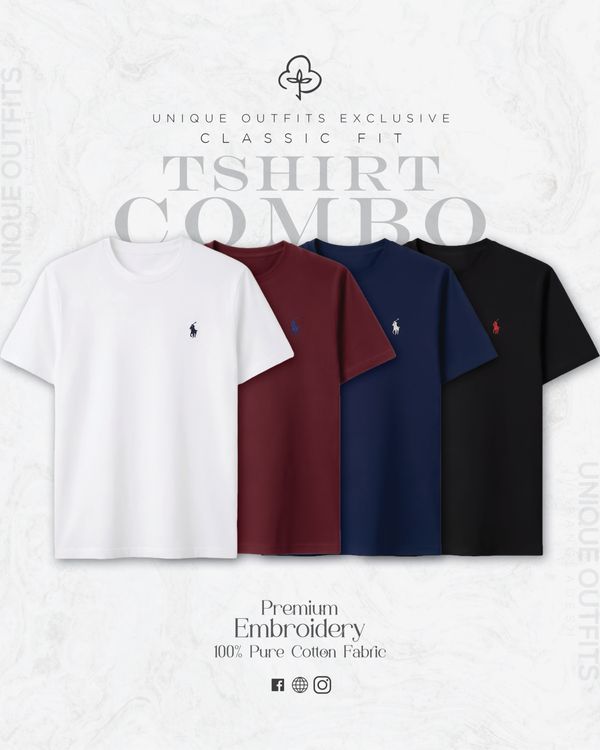 EB41 Classic Fit RL Embroidery Tshirt Combo