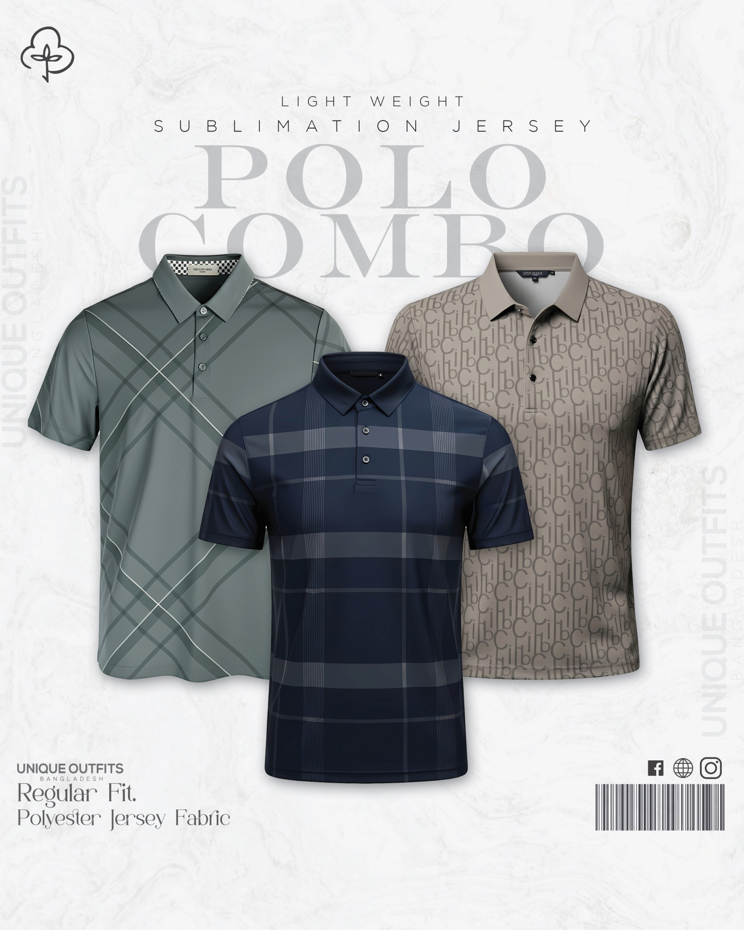 PL33 China P.P Sublimation Premium Polo T-Shirt