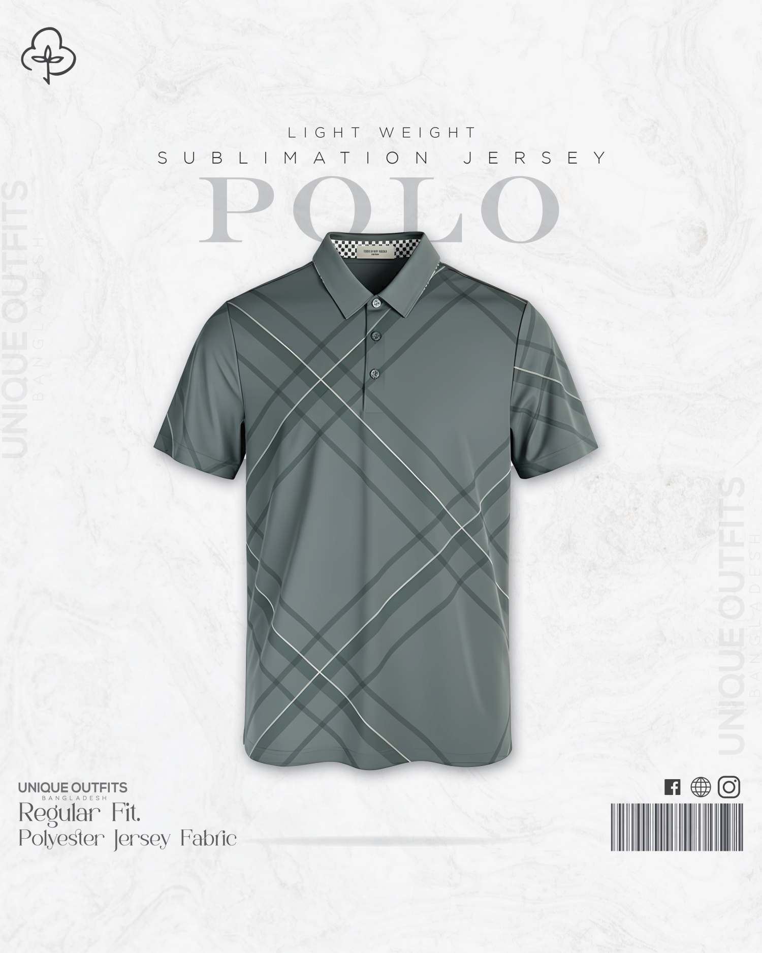 PL02 China P.P Sublimation Premium Polo T-Shirt