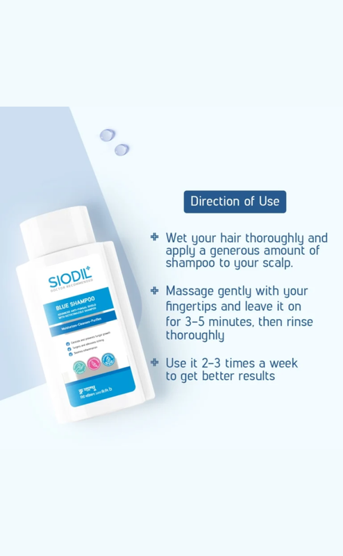 SIODIL Blue Shampoo 100 ml - Image 3