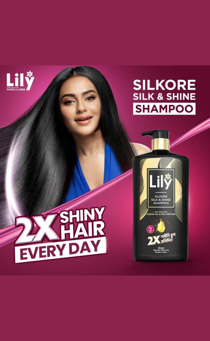 Lily Silkore Silk & Shine Shampoo 1000ml - Image 3