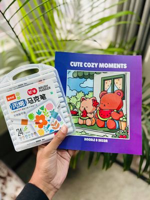 24 Acrylic Brush Pen + One Book (Combo)_img_3