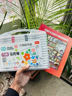 60 Acrylic Brush Pen + One Book (Combo)_img_1