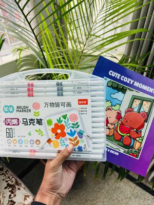 60 Acrylic Brush Pen + One Book (Combo)_img_0