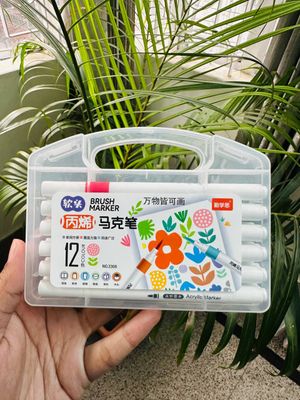 12 Acrylic Brush Pen + One Book Combo_img_3