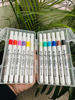 12 Acrylic Brush Pen + One Book Combo_img_1