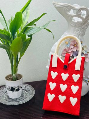 Korean Knit Mobile Bag ( Handle+Strap )_img_1