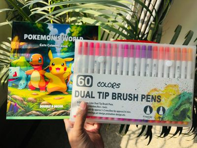 60 Dual Tip Brush Pen + One Book (Combo)_img_4