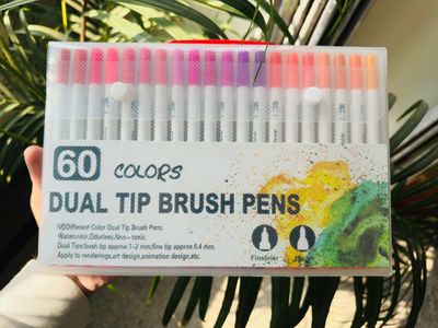 60 Dual Tip Brush Pen + One Book (Combo)_img_6
