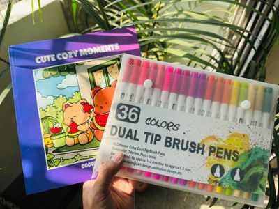 36 Dual Tip Brush Pen + One Book (Combo)_img_2