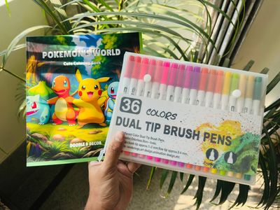 36 Dual Tip Brush Pen + One Book (Combo)_img_4