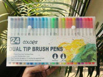 24 Dual Tip Brush Pen + One Book (Combo)_img_6