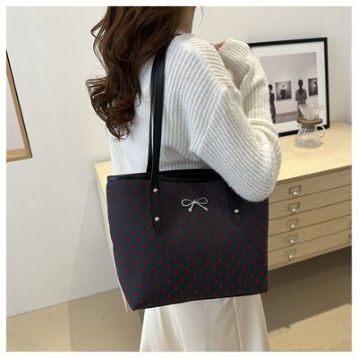 Polka Dot Printed Tote Bag for Women_img_3