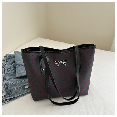 Polka Dot Printed Tote Bag for Women_img_0