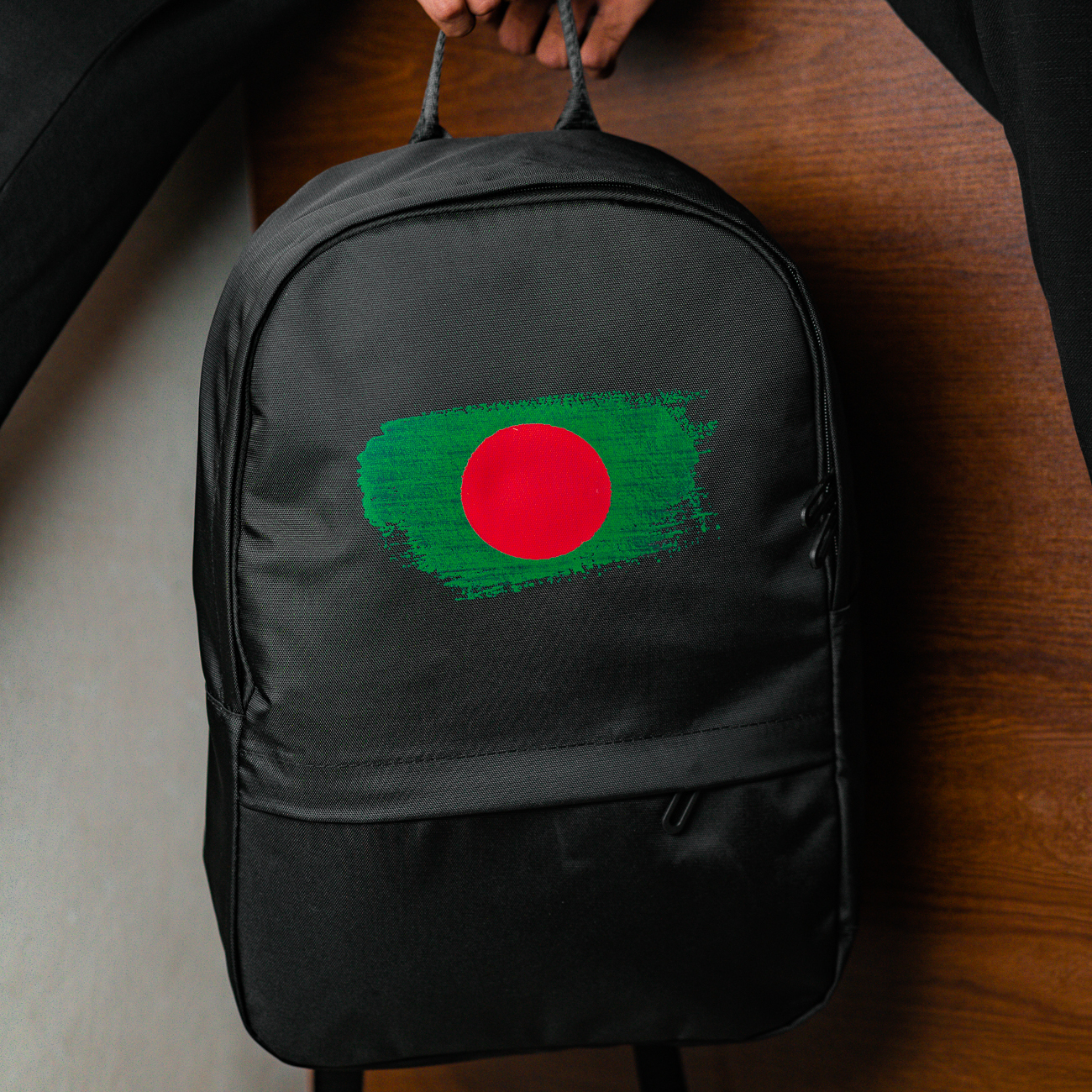 Bangladesh Pride Backpack – Black with Bold Flag Design for Patriotic Style_img_1