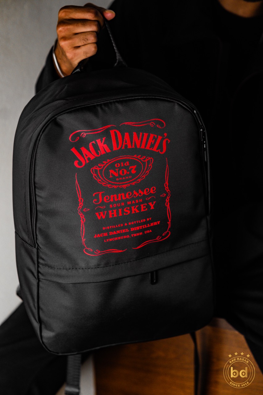 Jack Daniels (Red) Backpack – Bold Red Label Design_img_0