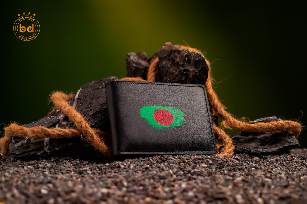 Bangladesh Pride Wallet – Black with Bold Flag Design for Patriotic Style_img_0