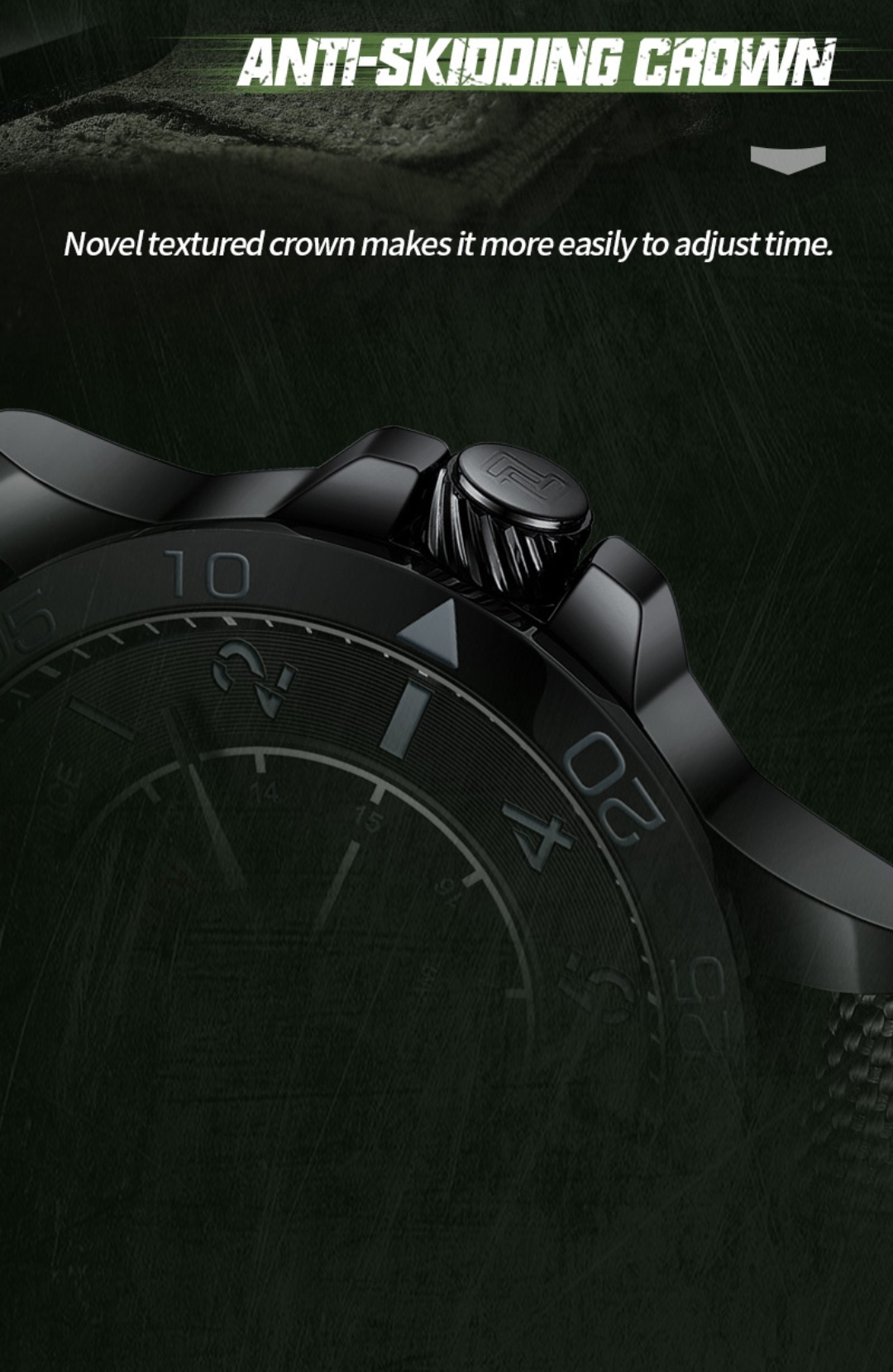 Naviforce 9204 Gents Chain Watch - Black Dial with Grey Markings- Black Bezel- Black Chain- TF Code NF815CM_img_3